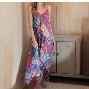 NATURAL LIFE Large & Xtra Large available. Floral Patchwork Dress 100% Rayon